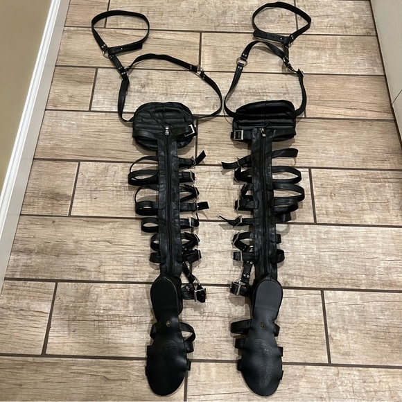 Over The Knee Gladiator Sandals Summer Boots Buckle Strap Tight High Sandals Boo - Picture 4 of 11